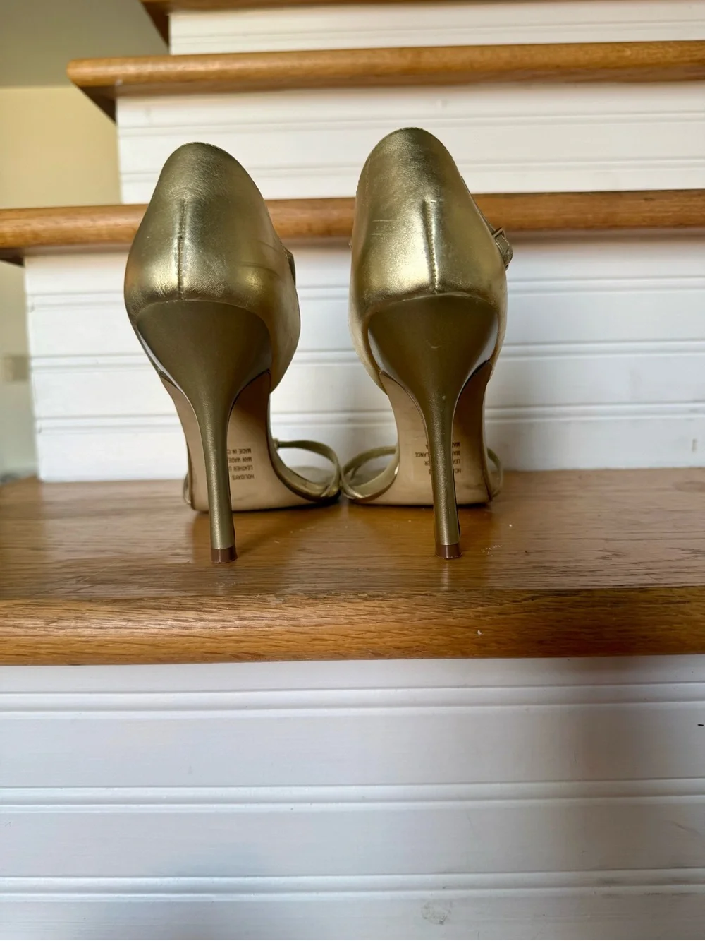 Steve Madden Holidays Gold Heels, size 8